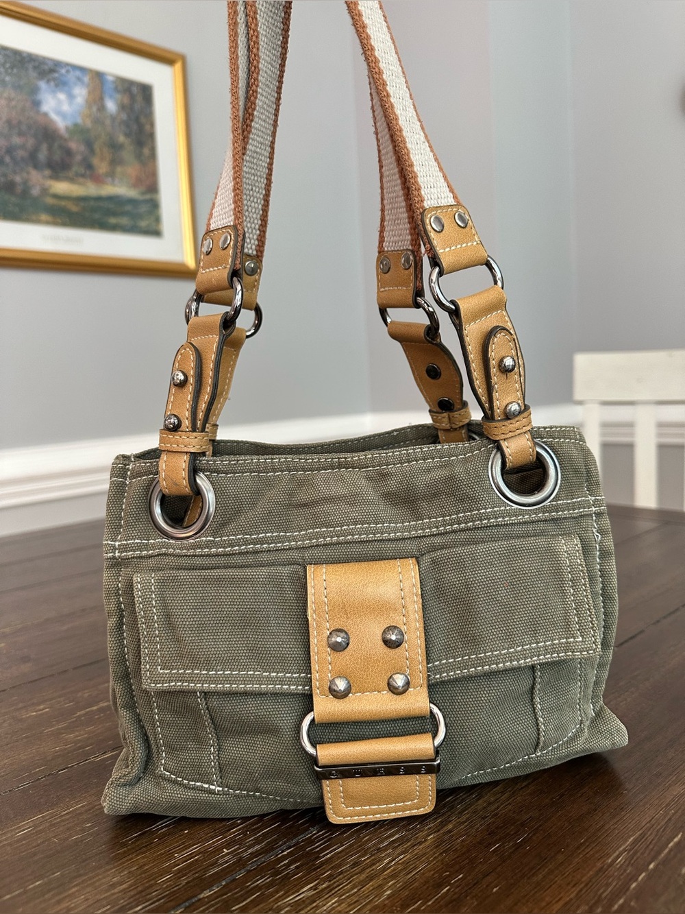 Vintage Guess Y2K studded tote bag